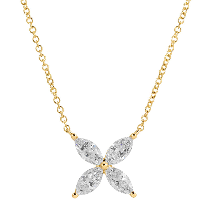14kt Yellow Gold LAB GROWN Bloomburst Diamond Necklace