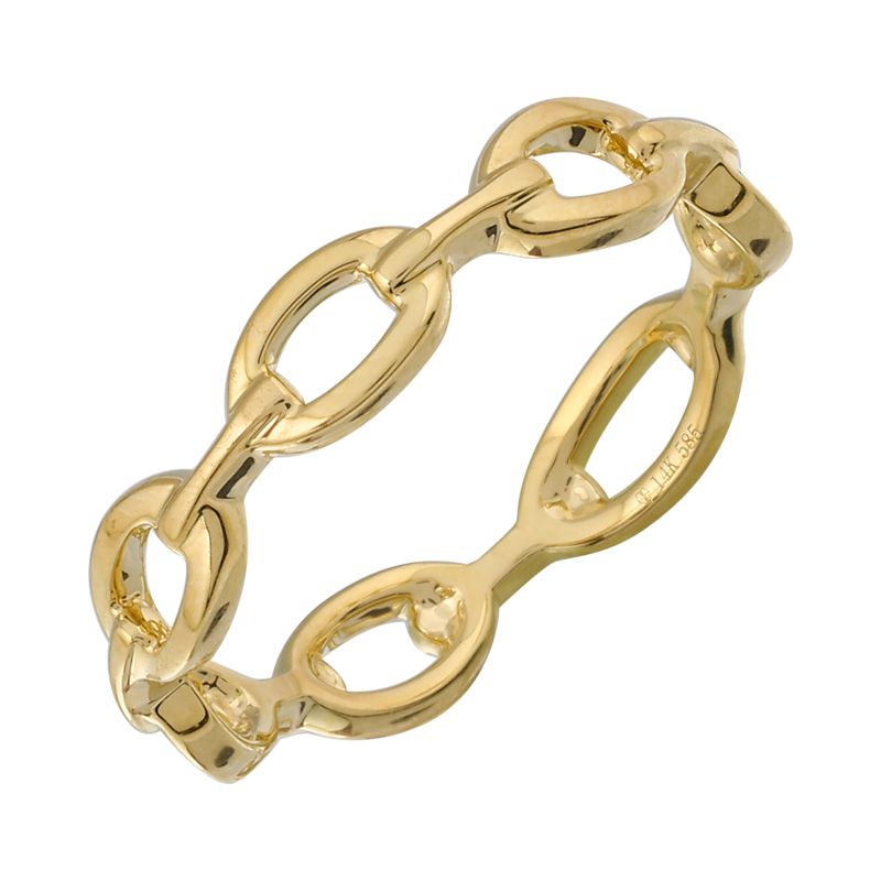 14KT YELLOW GOLD OVAL LINK BAND
