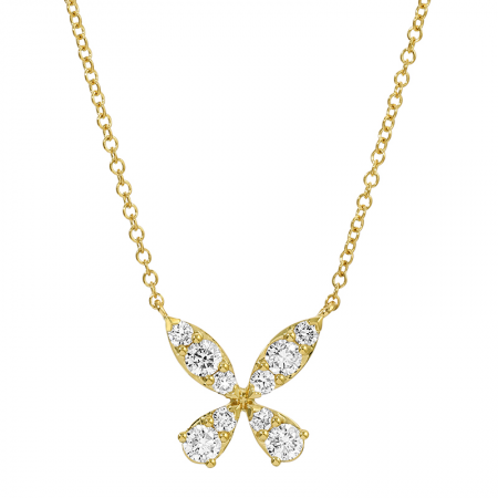 14kt Yellow Gold Diamond Bloom Necklace