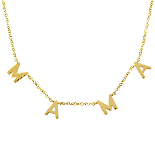 14KT Yellow Gold Mama Necklace
