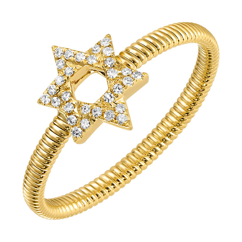 Star of David Twist Band Ring